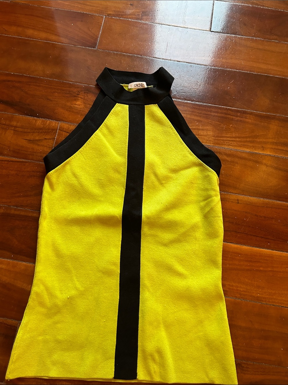 Cache Black & Yellow High Neck Tank